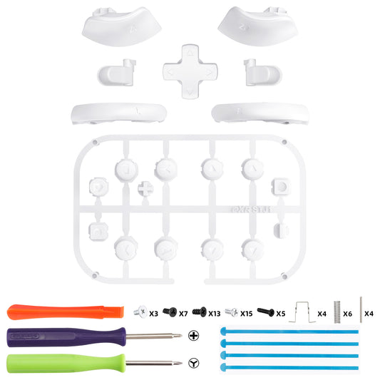 eXtremeRate DIY Replacement Full Set Buttons for Nintendo Switch 2 - White