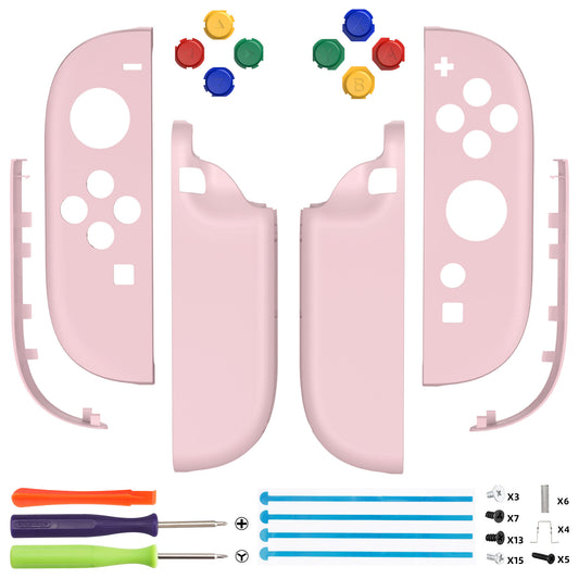 eXtremeRate DIY Replacement Full Set Shell Case with Buttons for Joycon 2 of Nintendo Switch 2 - Essence Version - Cherry Blossoms Pink