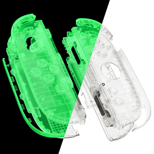 eXtremeRate DIY Replacement Full Set Shell Case with Buttons for Joycon 2 of Nintendo Switch 2 - Deluxe Version - Glow in Dark - Green