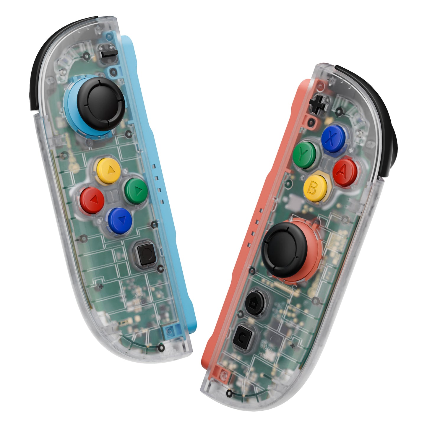 eXtremeRate DIY Replacement Full Set Shell Case with Buttons for Joycon 2 of Nintendo Switch 2 - Essence Version - Clear