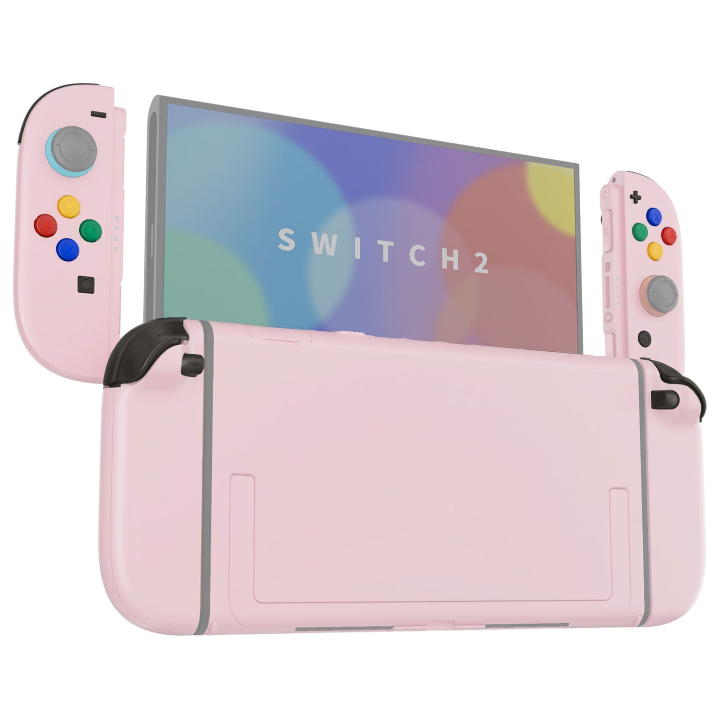 eXtremeRate DIY Replacement Full Set Shells with Buttons for Nintendo Switch 2 - Deluxe Version - Cherry Blossoms Pink