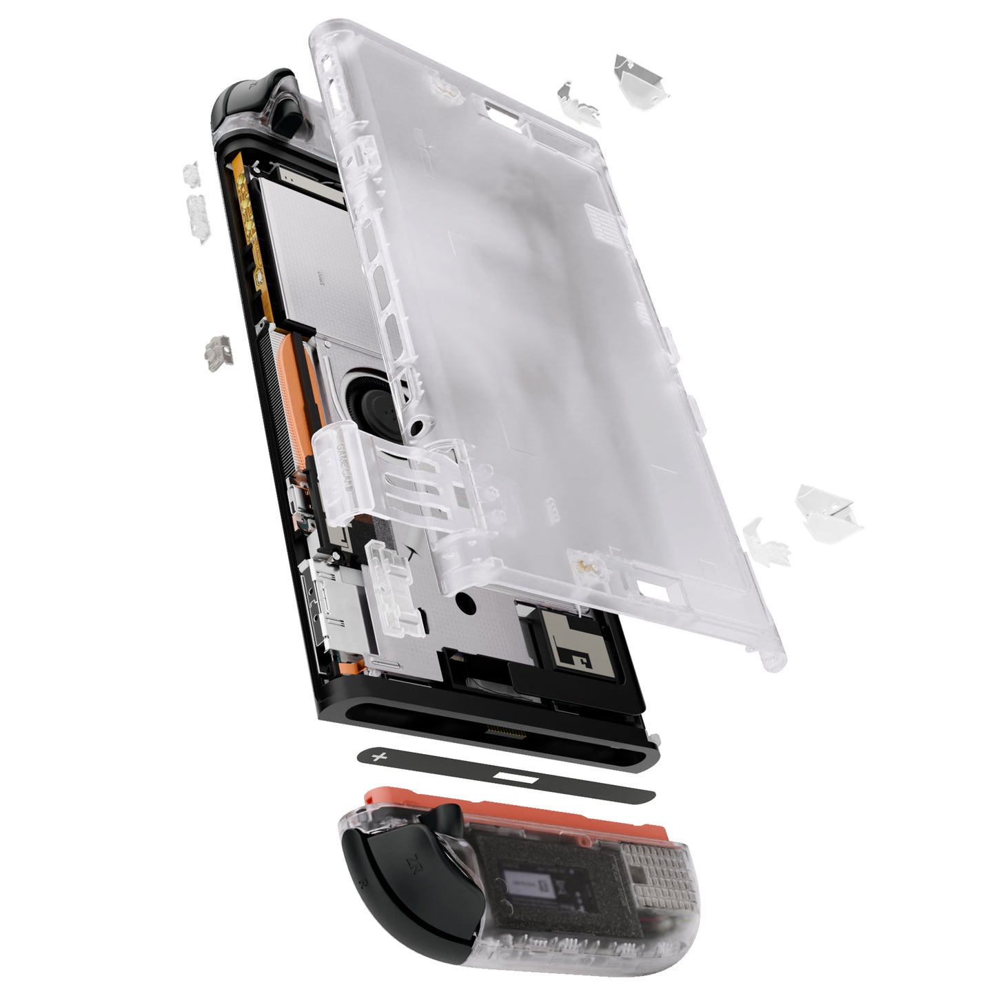 eXtremeRate DIY Replacement Full Set Shells with Buttons for Nintendo Switch 2 - Deluxe Version - Clear