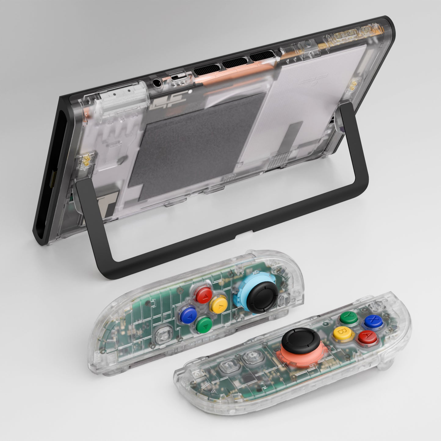 eXtremeRate DIY Replacement Full Set Shells with Buttons for Nintendo Switch 2 - Deluxe Version - Clear