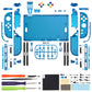 eXtremeRate DIY Replacement Full Set Shells with Buttons for Nintendo Switch 2 - Deluxe Version - Clear Blue