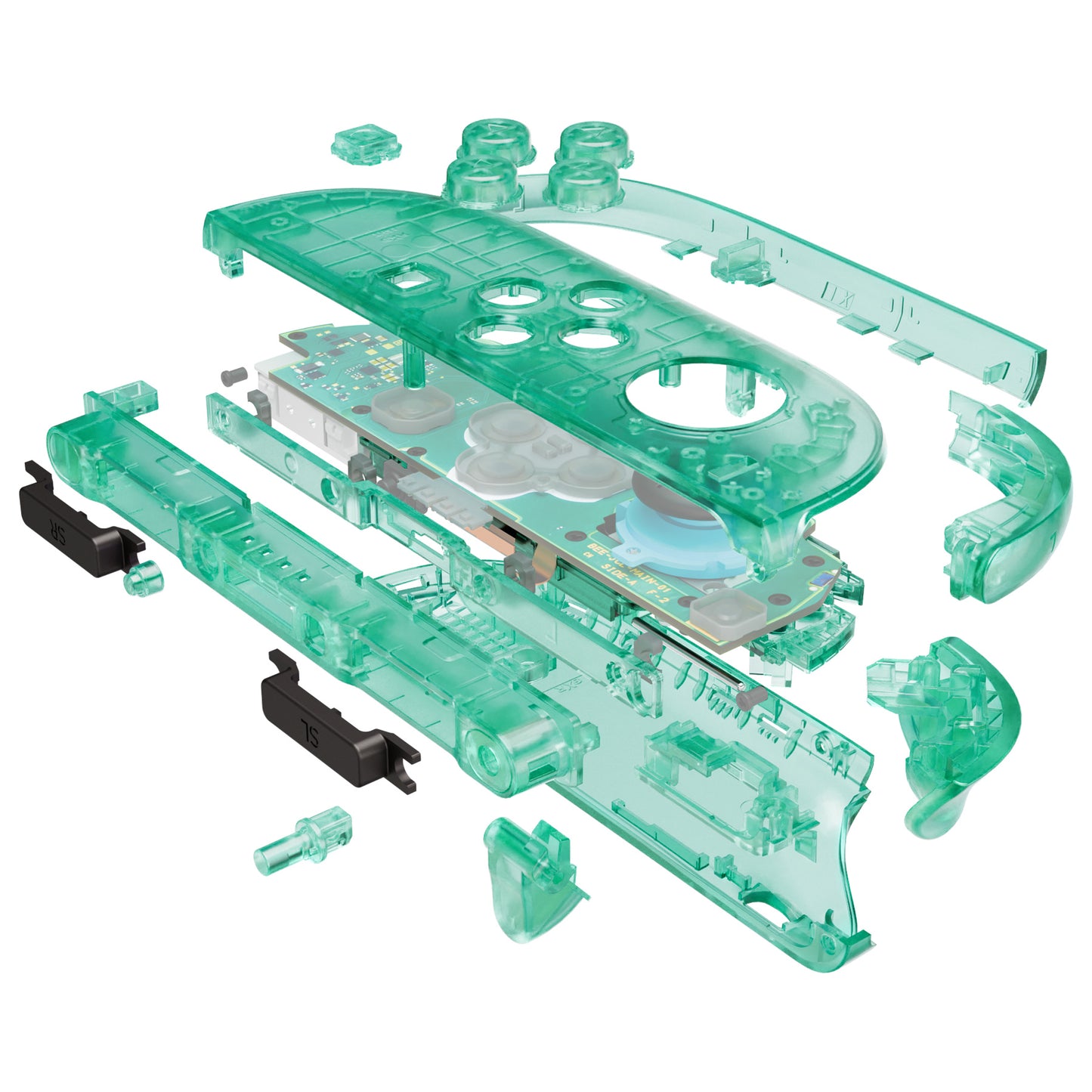 eXtremeRate DIY Replacement Full Set Shells with Buttons for Nintendo Switch 2 - Deluxe Version - Emerald Green