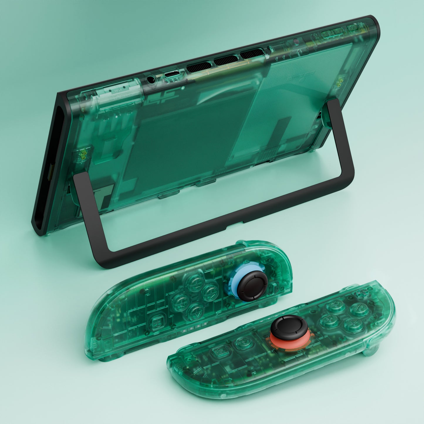 eXtremeRate DIY Replacement Full Set Shells with Buttons for Nintendo Switch 2 - Deluxe Version - Emerald Green