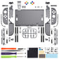 eXtremeRate DIY Replacement Full Set Shells with Buttons for Nintendo Switch 2 - Deluxe Version - Clear Slate Black