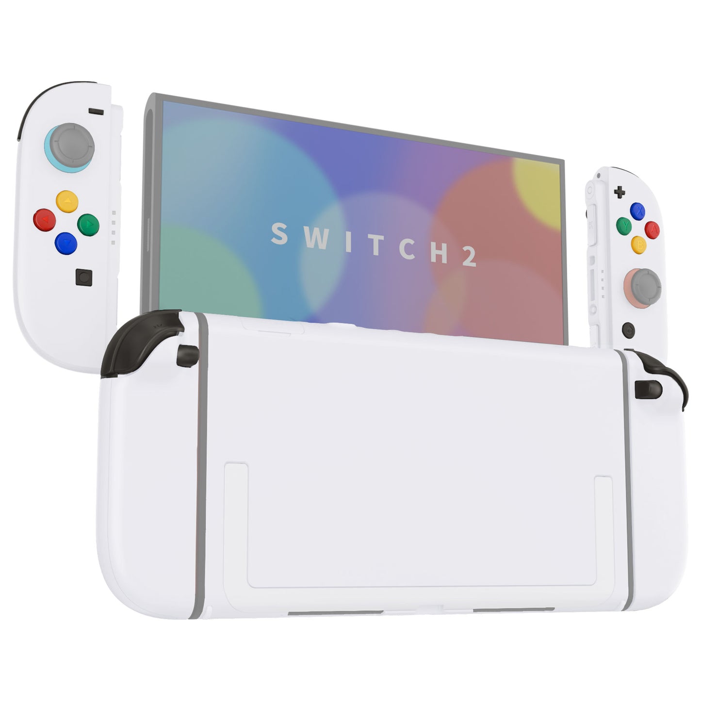 eXtremeRate DIY Replacement Full Set Shells with Buttons for Nintendo Switch 2 - Deluxe Version - White
