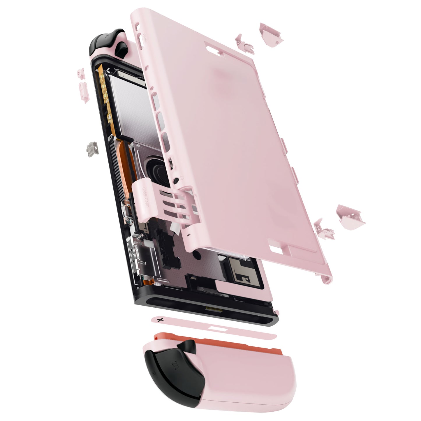 eXtremeRate DIY Replacement Full Set Shells with Buttons for Nintendo Switch 2 - Essence Version - Cherry Blossoms Pink