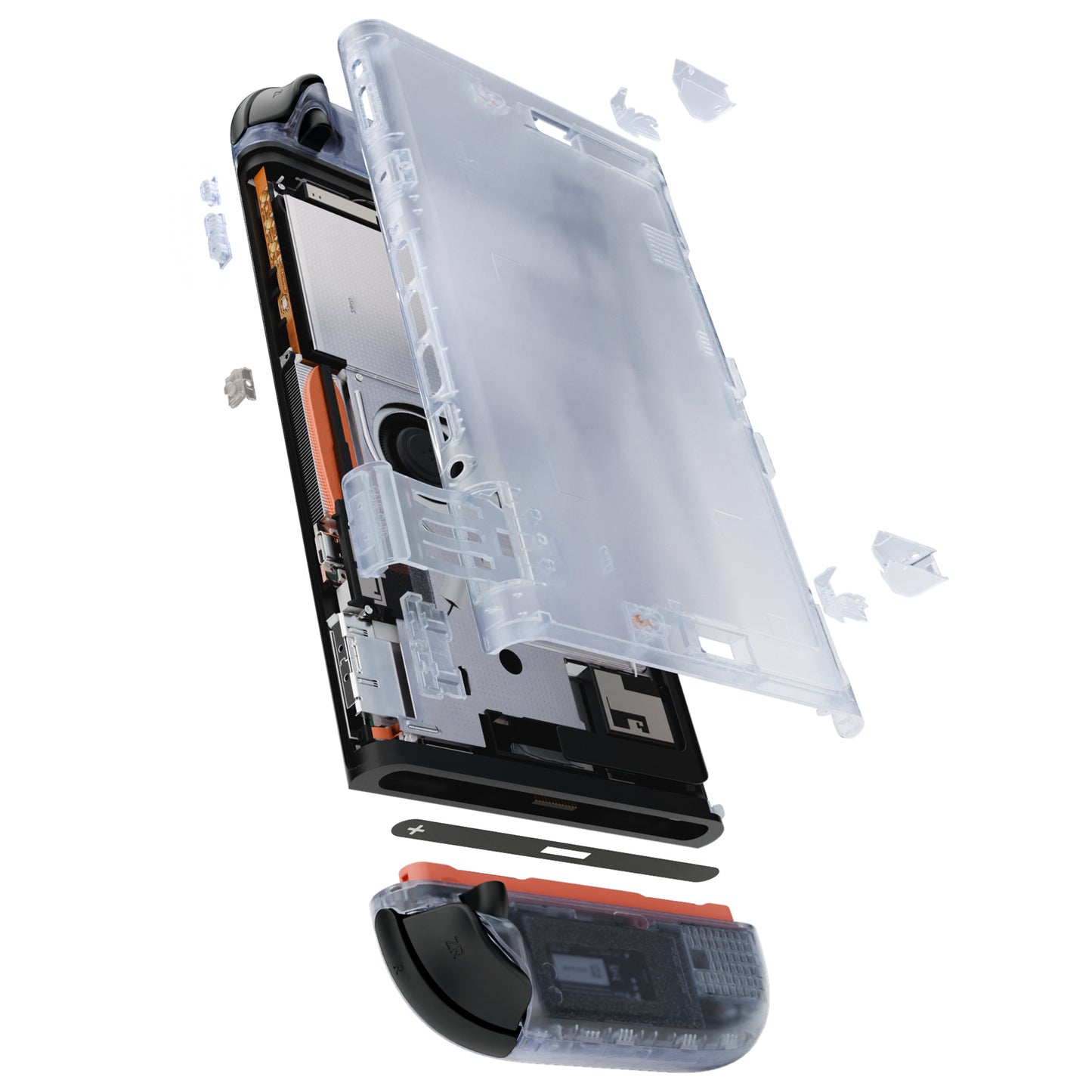 eXtremeRate DIY Replacement Full Set Shells with Buttons for Nintendo Switch 2 - Essence Version - Clear Glacier Blue