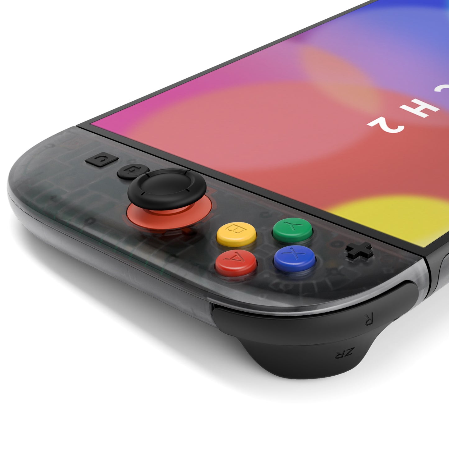 eXtremeRate DIY Replacement Full Set Shells with Buttons for Nintendo Switch 2 - Essence Version - Clear Slate Black