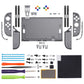 eXtremeRate DIY Replacement Full Set Shells with Buttons for Nintendo Switch 2 - Essence Version - Clear Slate Black