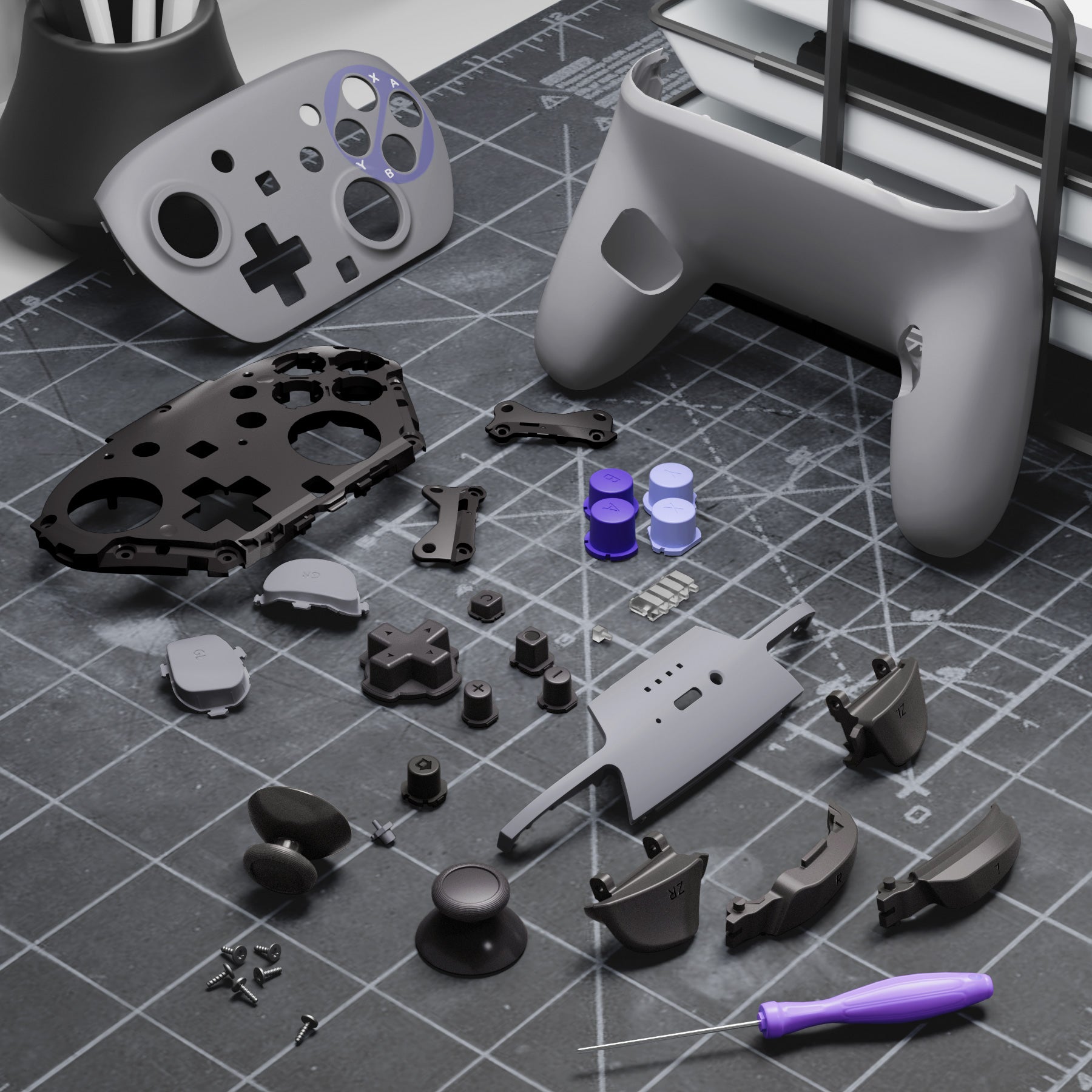eXtremeRate DIY Replacement Full Set Shells with Buttons for
