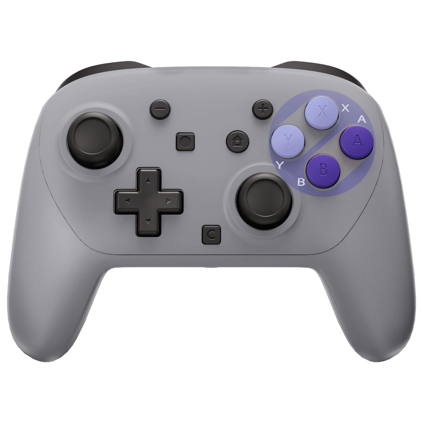 eXtremeRate DIY Replacement Full Set Shells with Buttons for Nintendo Switch 2 Pro Controller - Classic SNES Style