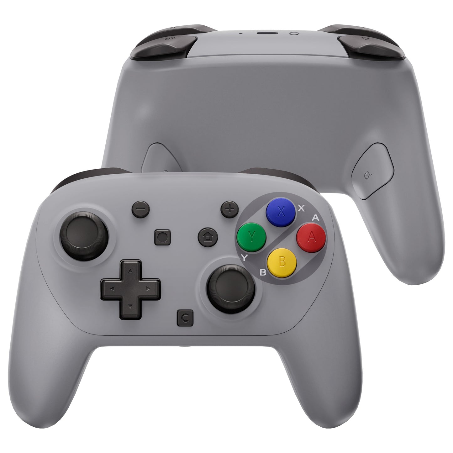 eXtremeRate DIY Replacement Full Set Shells with Buttons for Nintendo Switch 2 Pro Controller - SFC SNES Classic EU