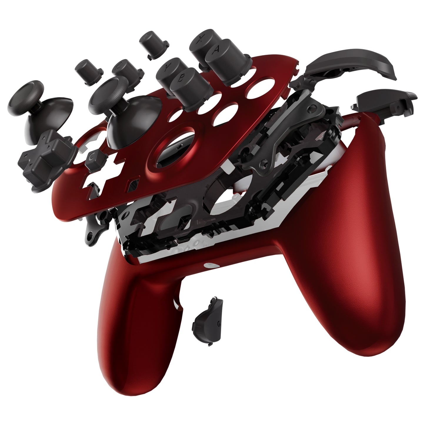eXtremeRate DIY Replacement Full Set Shells with Buttons for Nintendo Switch 2 Pro Controller - Scarlet Red