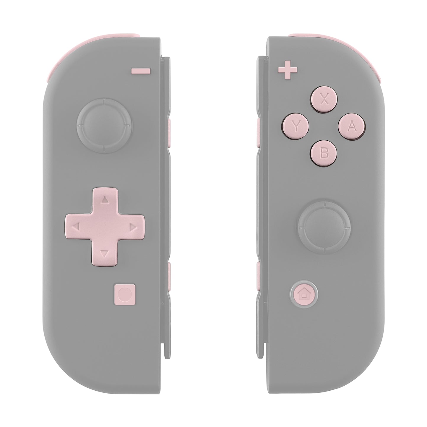 eXtremeRate Dpad Version Replacement Full Set Buttons for Joycon of Switch (D-pad ONLY Fits for eXtremeRate D-pad Shell for Joycon) - Cherry Blossoms Pink