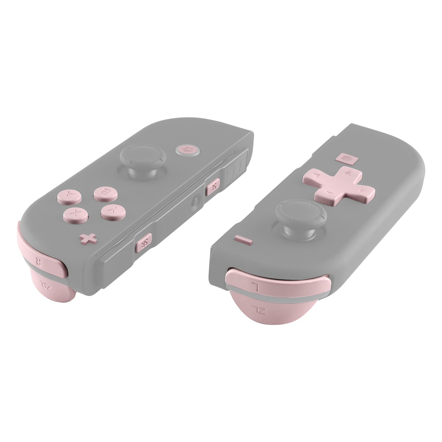 eXtremeRate Dpad Version Replacement Full Set Buttons for Joycon of Switch (D-pad ONLY Fits for eXtremeRate D-pad Shell for Joycon) - Cherry Blossoms Pink