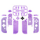 eXtremeRate Dpad Version Replacement Full Set Shell Case with Buttons for Joycon of NS Switch - Clear Atomic Purple