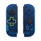 eXtremeRate Dpad Version Replacement Full Set Shell Case with Buttons for Joycon of NS Switch - Transparent Clear Blue