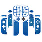 eXtremeRate Dpad Version Replacement Full Set Shell Case with Buttons for Joycon of NS Switch - Transparent Clear Blue