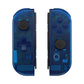 eXtremeRate Dpad Version Replacement Full Set Shell Case with Buttons for Joycon of NS Switch - Transparent Clear Blue