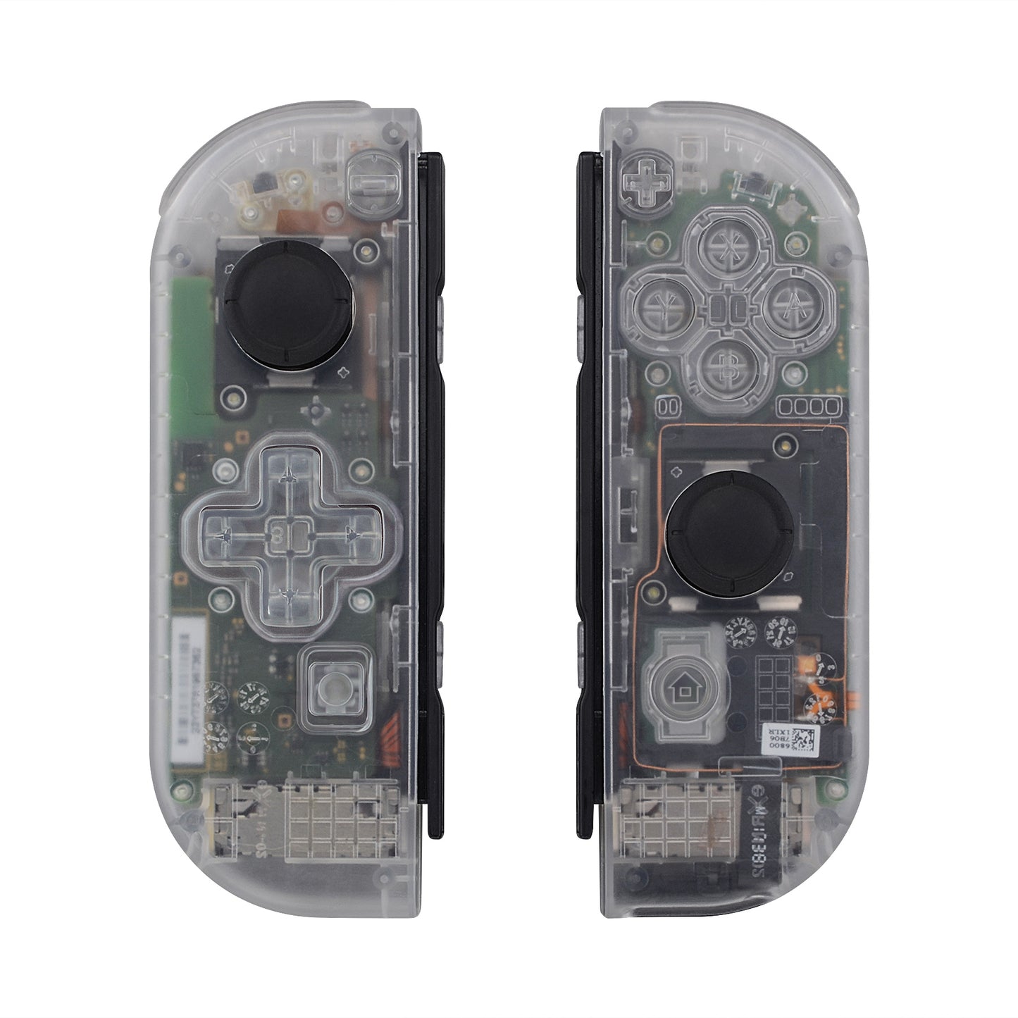 eXtremeRate Dpad Version Replacement Full Set Shell Case with Buttons for Joycon of NS Switch - Transparent Clear