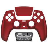 eXtremeRate LUNA Redesigned Replacement Front Shell with Touchpad Compatible with PS5 Controller BDM-010/020/030/040/050/060 - Scarlet Red