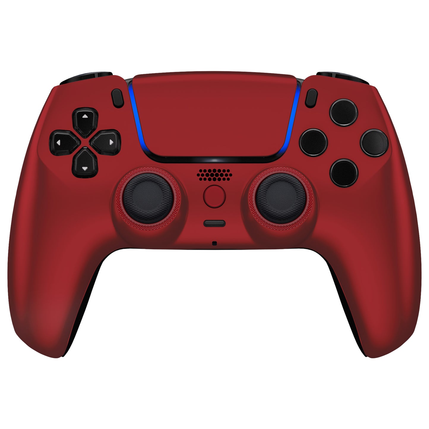 eXtremeRate LUNA Redesigned Replacement Front Shell with Touchpad Compatible with PS5 Controller BDM-010/020/030/040/050/060 - Scarlet Red