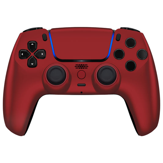 eXtremeRate LUNA Redesigned Replacement Front Shell with Touchpad Compatible with PS5 Controller BDM-010/020/030/040/050/060 - Scarlet Red