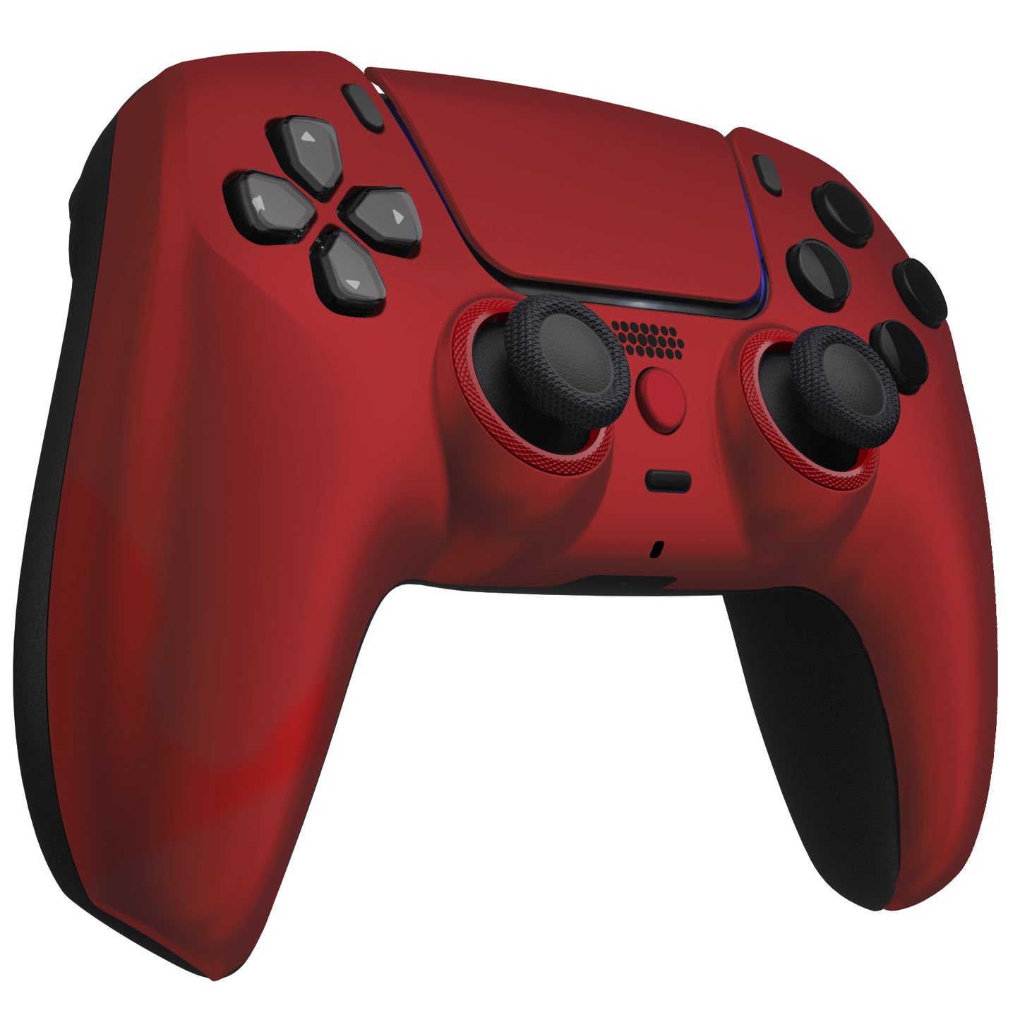 eXtremeRate LUNA Redesigned Replacement Front Shell with Touchpad Compatible with PS5 Controller BDM-010/020/030/040/050/060 - Scarlet Red