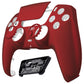 eXtremeRate LUNA Redesigned Replacement Front Shell with Touchpad Compatible with PS5 Controller BDM-010/020/030/040/050/060 - Scarlet Red