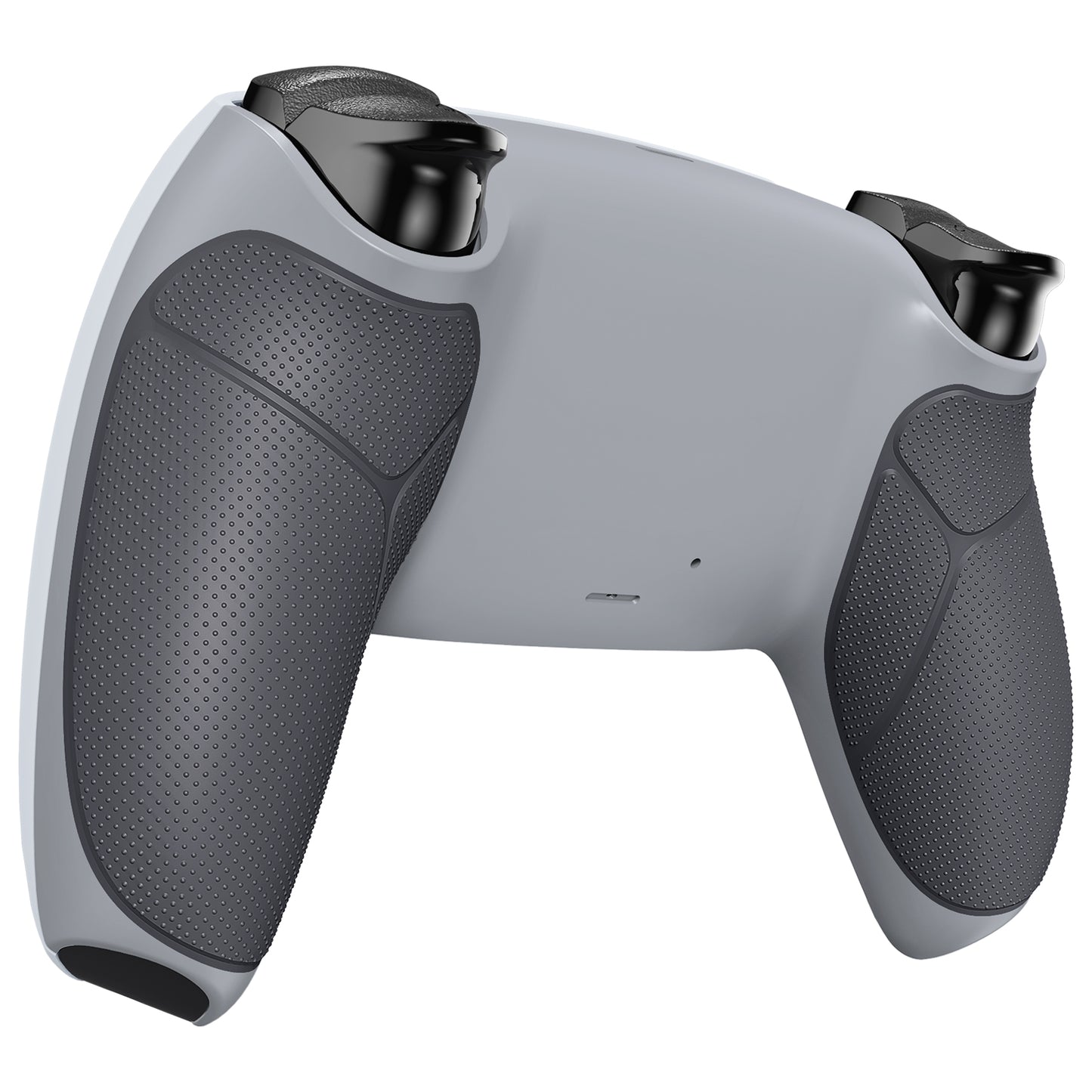 eXtremeRate Performance Grip Replacement Back Housing Bottom Shell Compatible with PS5 Controller BDM-010/020/030/040/050 - Rubberized New Hope Gray & Classic Gray