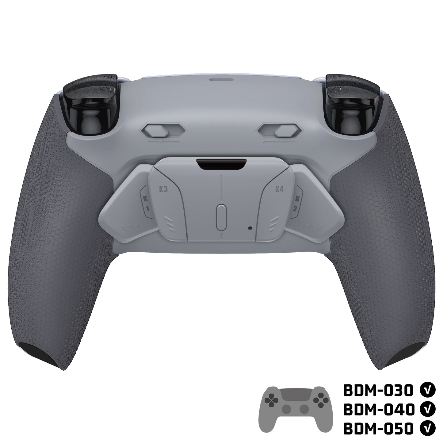eXtremeRate RISE4 Plus MAX Back Paddles Kit with Clicky Trigger Stops & Rubberized Grip for PS5 Controller BDM-030/040/050 - New Hope Gray & Classic Gray