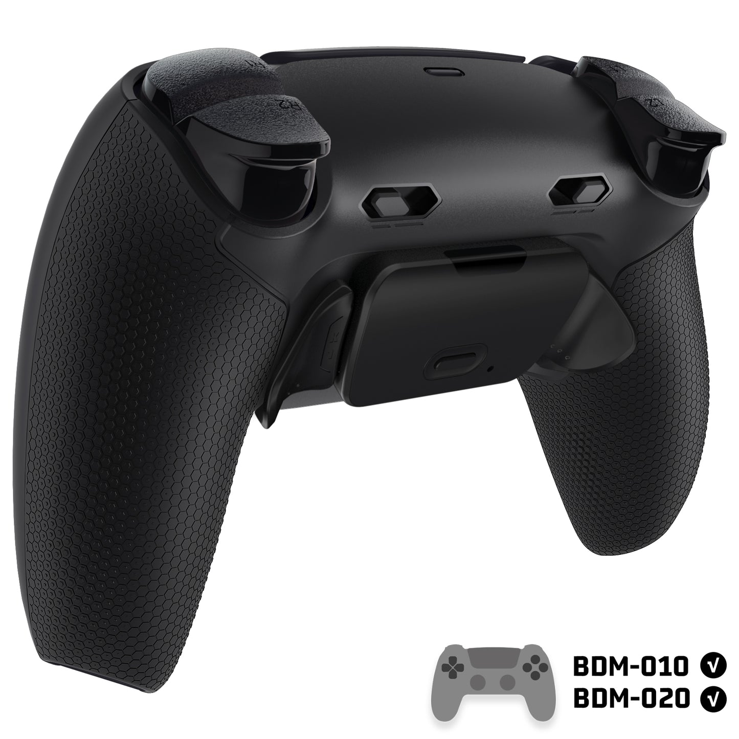eXtremeRate RISE Plus MAX Back Paddles Kit with Clicky Trigger Stops & Rubberized Grip for PS5 Controller BDM-010/020 - Black