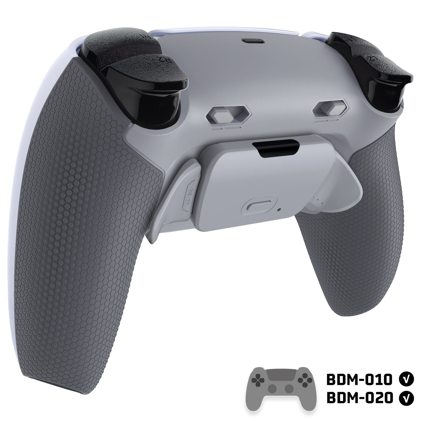 eXtremeRate RISE Plus MAX Back Paddles Kit with Clicky Trigger Stops & Rubberized Grip for PS5 Controller BDM-010/020 - New Hope Gray & Classic Gray