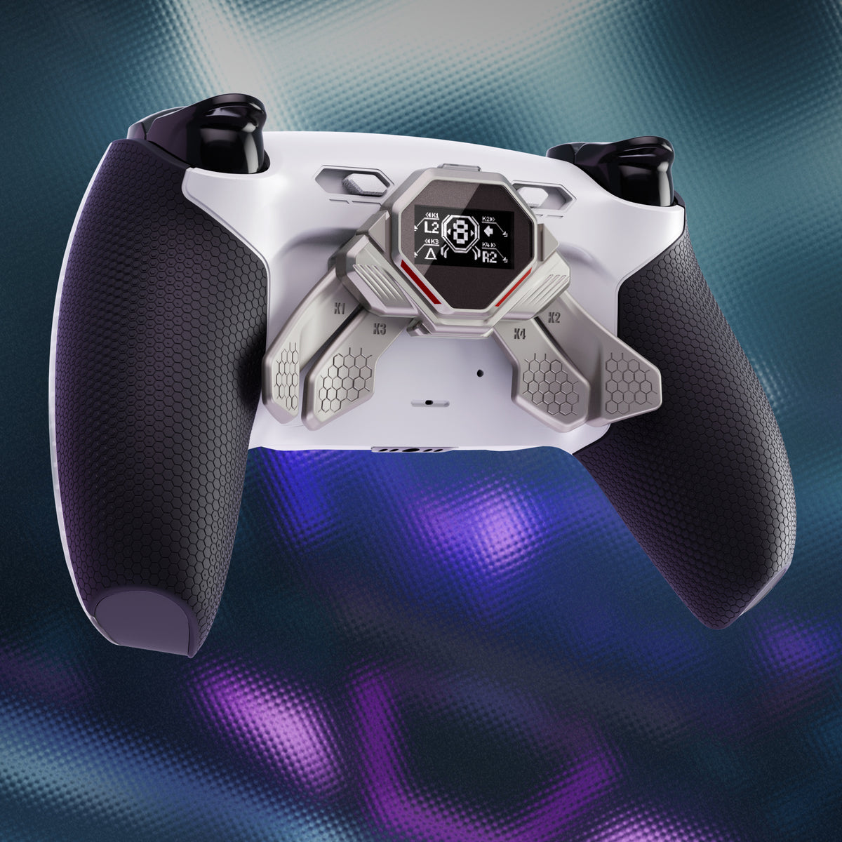 eXtremeRate Real Metal Buttons (RMB) Version SPARK Back Paddles Kit for PS5 Controller BDM-030/040/050/060 - White & Black
