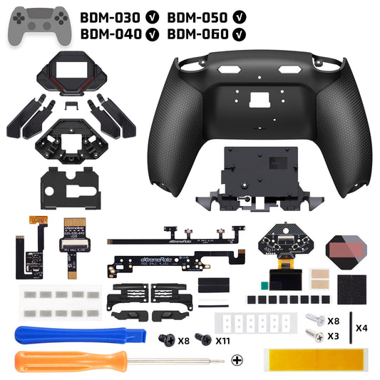 eXtremeRate Real Metal Buttons (RMB) Version SPARK Back Paddles Kit for PS5 Controller BDM-030/040/050/060 - Black