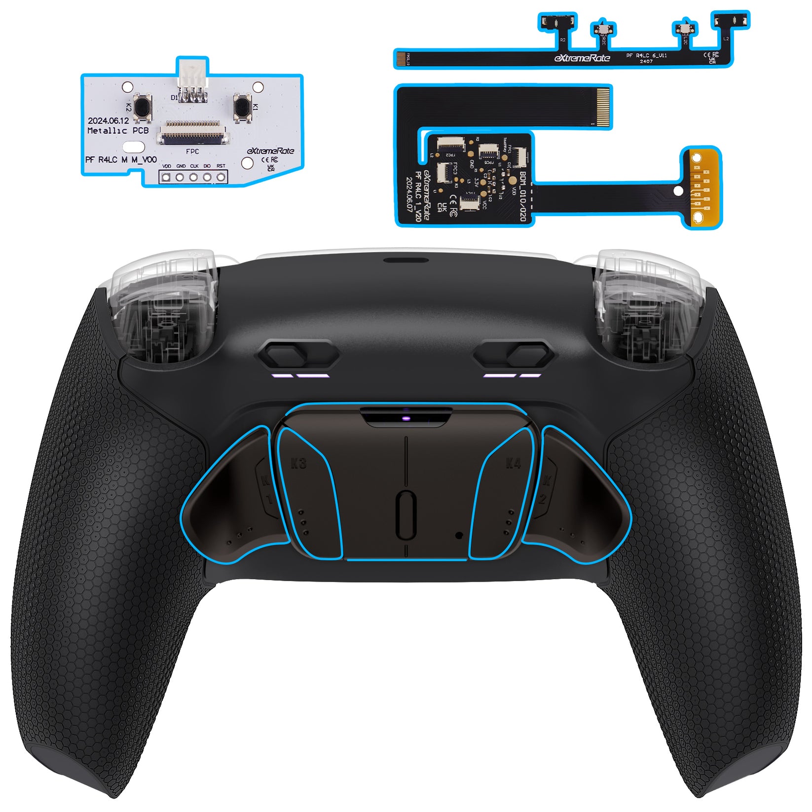 eXtremeRate Real Metal Buttons (RMB) Version RISE4 Plus MAX Back Paddl ...