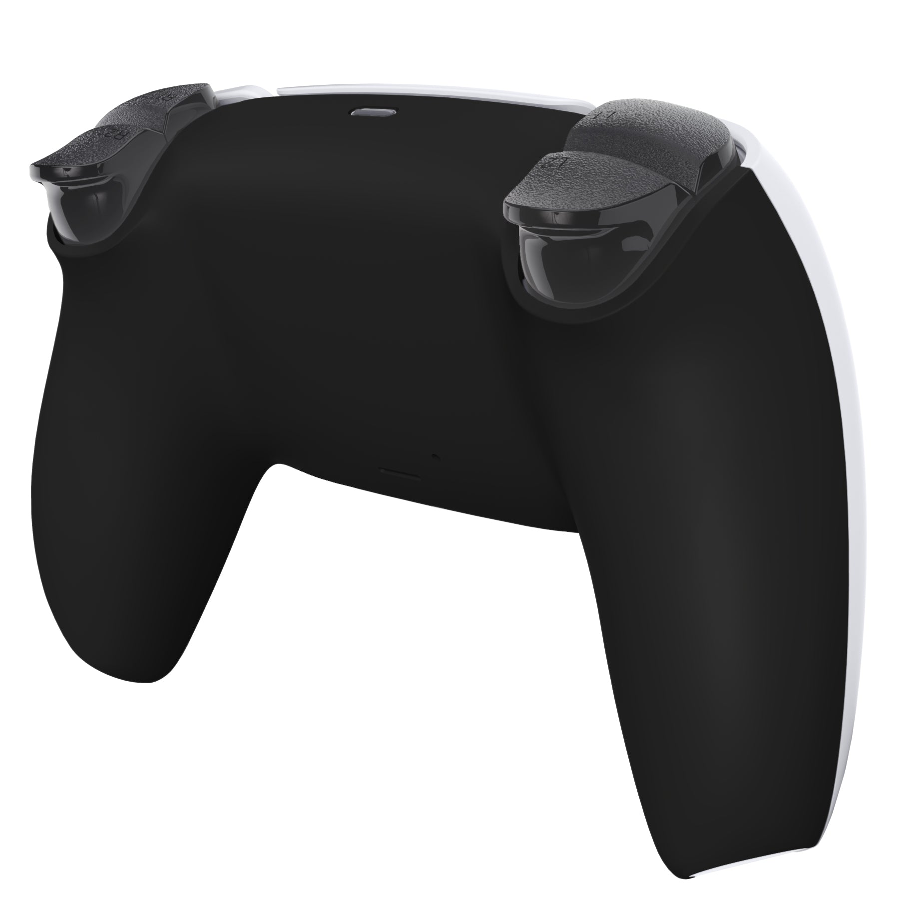 eXtremeRate Black Soft Touch Grip Custom Back Housing Bottom Shell