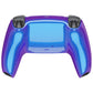 eXtremeRate Replacement Back Housing Bottom Shell Compatible with PS5 Controller BDM-010/020/030/040/050 - Chameleon Purple Blue Glossy