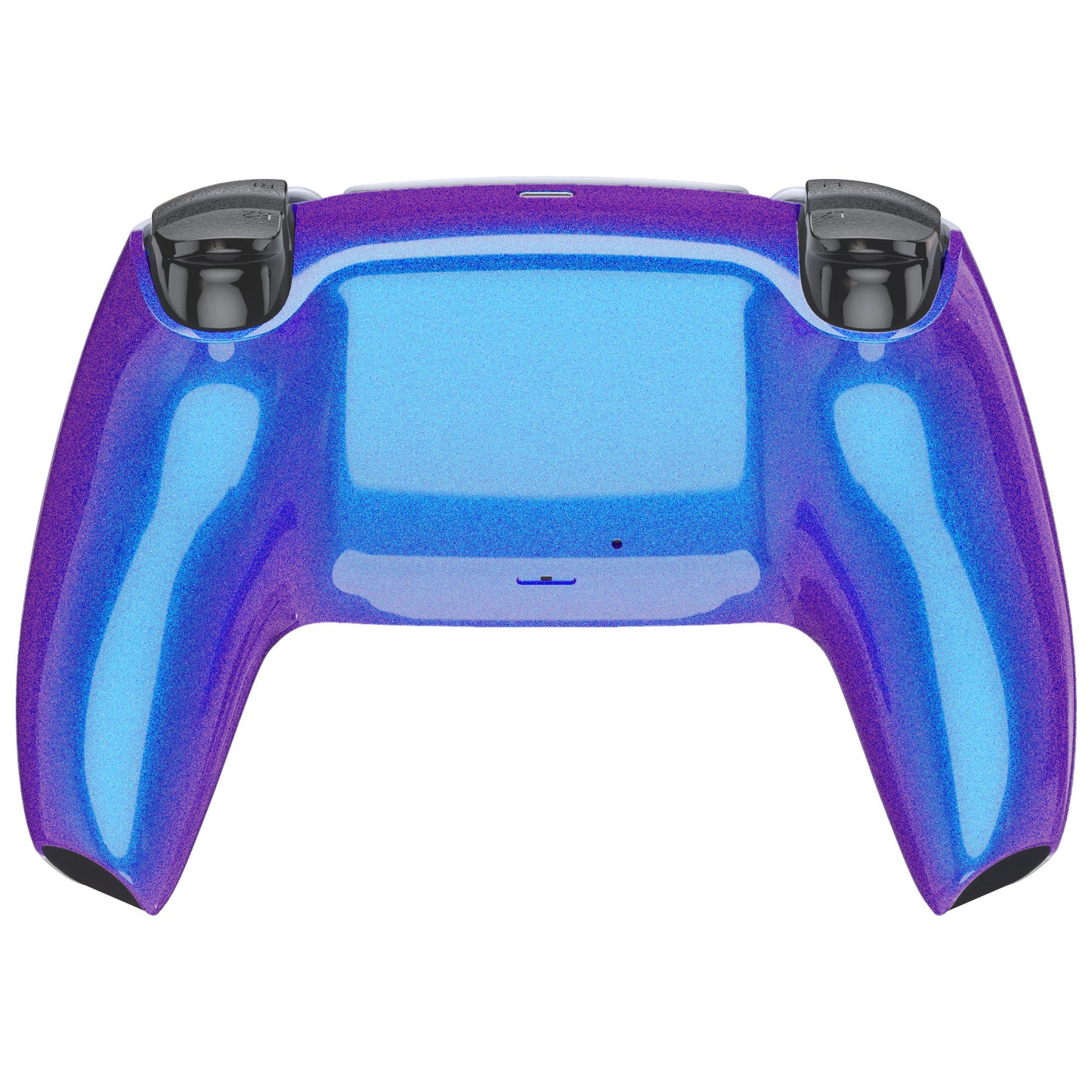 eXtremeRate Replacement Back Housing Bottom Shell Compatible with PS5 Controller BDM-010/020/030/040/050 - Chameleon Purple Blue Glossy