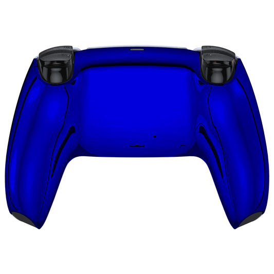 eXtremeRate Replacement Back Housing Bottom Shell Compatible with PS5 Controller BDM-010/020/030/040/050 - Chrome Blue Glossy