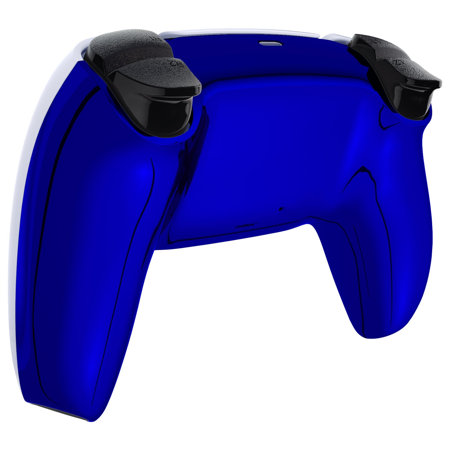 eXtremeRate Replacement Back Housing Bottom Shell Compatible with PS5 Controller BDM-010/020/030/040/050 - Chrome Blue Glossy