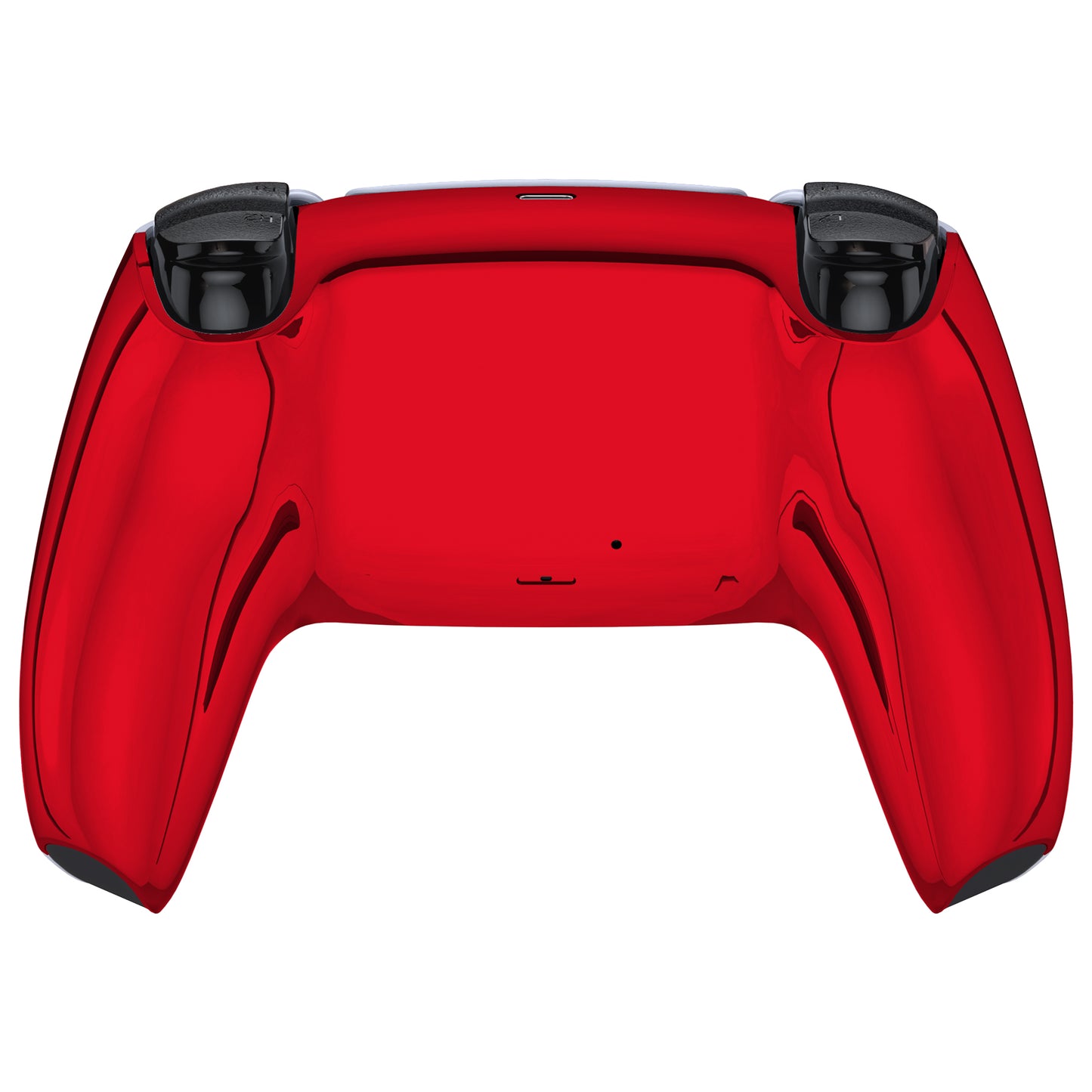 eXtremeRate Replacement Back Housing Bottom Shell Compatible with PS5 Controller BDM-010/020/030/040/050 - Chrome Red Glossy