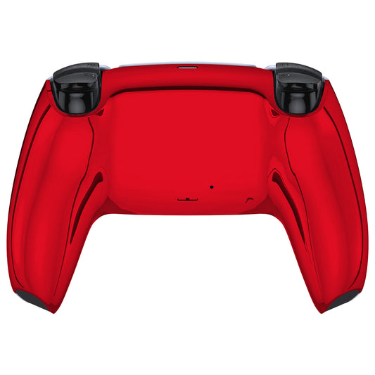 eXtremeRate Replacement Back Housing Bottom Shell Compatible with PS5 Controller BDM-010/020/030/040/050 - Chrome Red Glossy