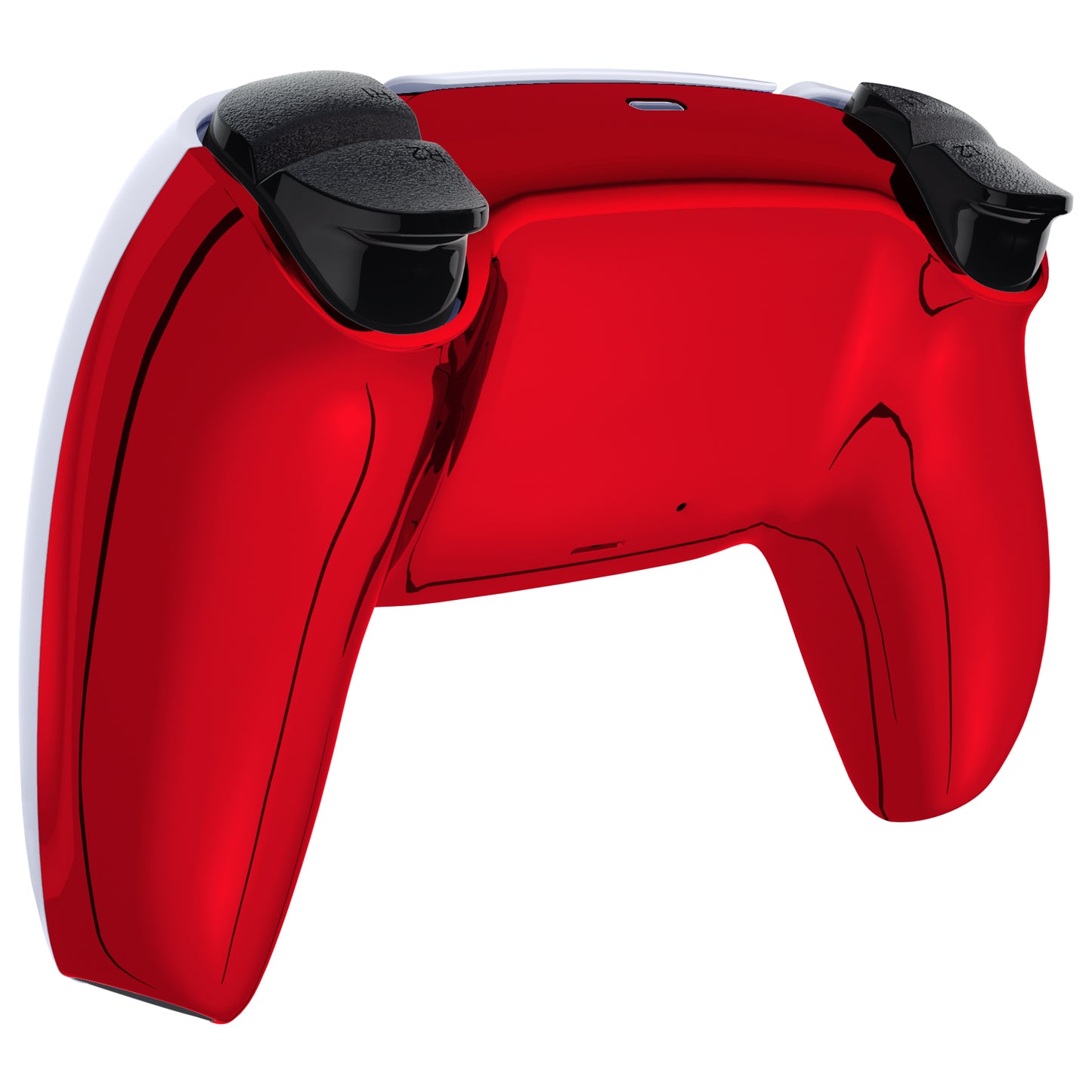 eXtremeRate Replacement Back Housing Bottom Shell Compatible with PS5 Controller BDM-010/020/030/040/050 - Chrome Red Glossy