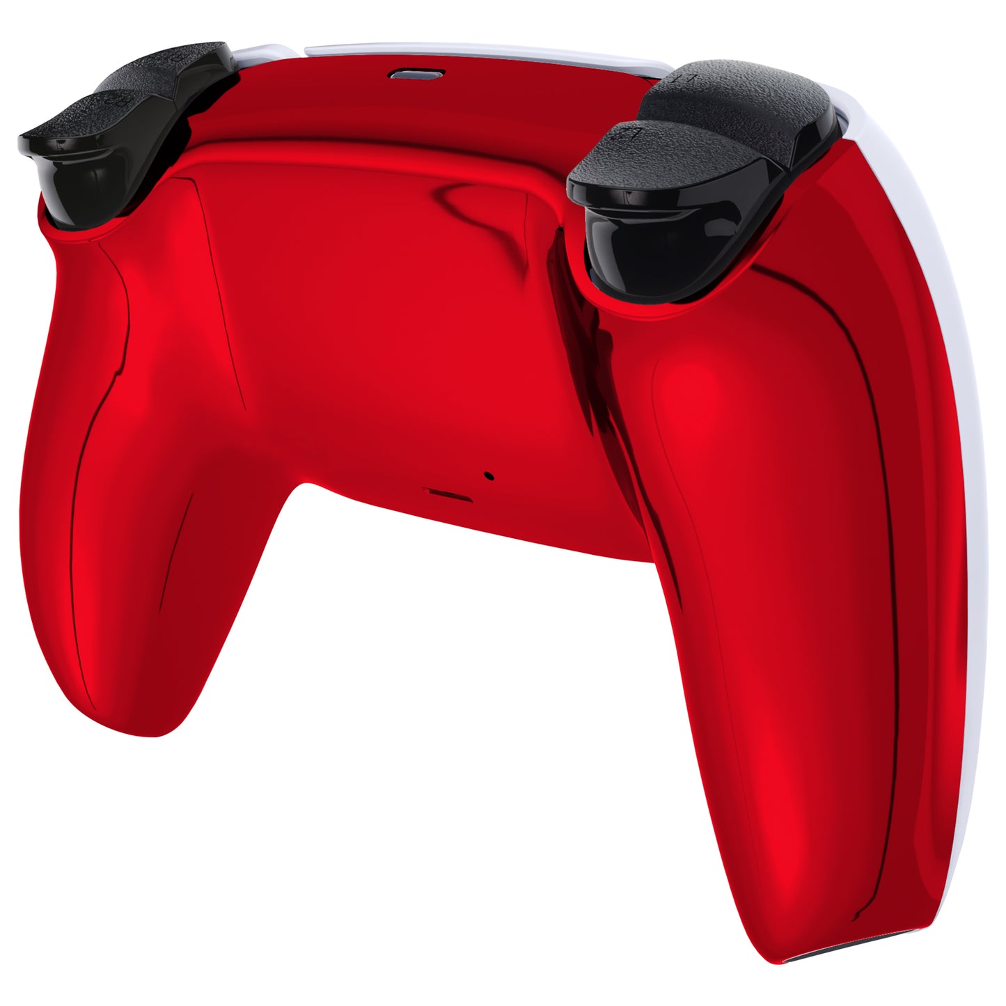 eXtremeRate Replacement Back Housing Bottom Shell Compatible with PS5 Controller BDM-010/020/030/040/050 - Chrome Red Glossy