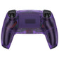 eXtremeRate Replacement Back Housing Bottom Shell Compatible with PS5 Controller BDM-010/020/030/040/050 - Clear Atomic Purple