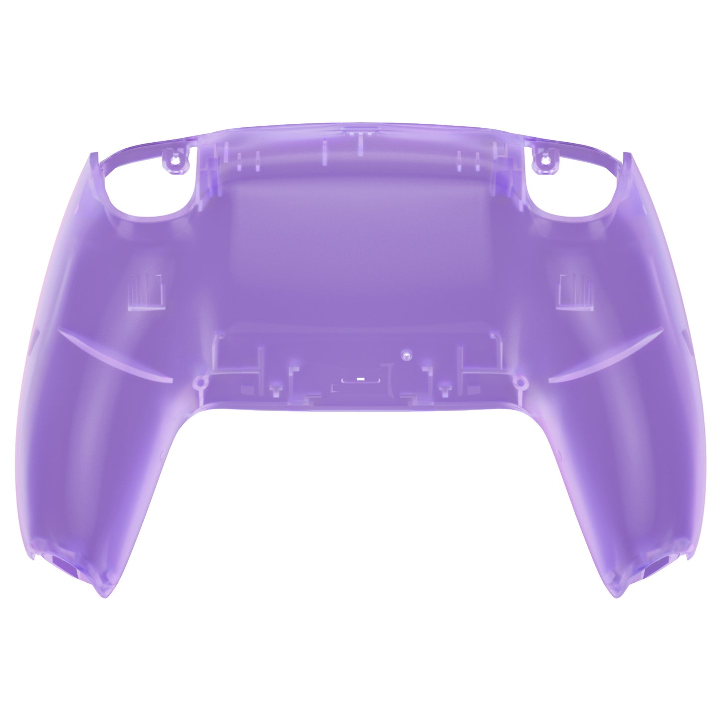 eXtremeRate Replacement Back Housing Bottom Shell Compatible with PS5 Controller BDM-010/020/030/040/050 - Clear Atomic Purple